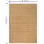 Tappeto Rettangolare Naturale 160x230 cm in Juta