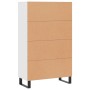 Credenza Bianca 69,5x31x115 cm in Legno Multistrato