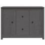 Credenza Grigia 100x35x74 cm in Legno Massello di Pino