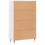 Credenza Bianca 69,5x31x115 cm in Legno Multistrato