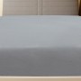 Lenzuolo con Angoli Jersey Grigio 140x200 cm Cotone