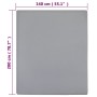 Lenzuolo con Angoli Jersey Grigio 140x200 cm Cotone