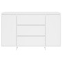 Credenza con 3 Cassetti Bianca 120x41x75 cm in Truciolato