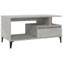 Tavolino Salotto Grigio Cemento 90x49x45 cm Legno Multistrato