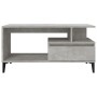 Tavolino Salotto Grigio Cemento 90x49x45 cm Legno Multistrato