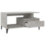 Tavolino Salotto Grigio Cemento 90x49x45 cm Legno Multistrato