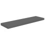 Scaffali a Parete 4 pz Grigio Lucido 90x23,5x3,8 cm in MDF