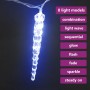 Luci Natale a Ghiacciolo 100 pz Blu in Acrilico