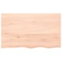 Ripiano a Parete 100x60x(2-6) cm Massello Rovere Non Trattato