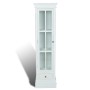 Armadietto con Libreria Elegante con 3 Scaffali Bianco in Legno