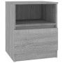 Comodini 2 pz Grigio Sonoma 40x40x50 cm in Legno Multistrato