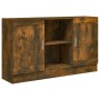 Credenza Rovere Fumo 120x30,5x70 cm in Legno Multistrato