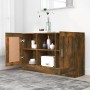 Credenza Rovere Fumo 120x30,5x70 cm in Legno Multistrato