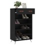 Scarpiera Nera 60x35x105 cm in Legno Multistrato