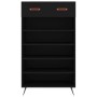 Scarpiera Nera 60x35x105 cm in Legno Multistrato