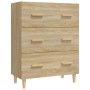 Credenza Rovere Sonoma 70x34x90 cm in Legno Multistrato