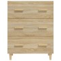 Credenza Rovere Sonoma 70x34x90 cm in Legno Multistrato