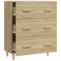 Credenza Rovere Sonoma 70x34x90 cm in Legno Multistrato