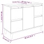 Mobile Lavabo Rovere Marrone 80x33x60 cm in Legno Multistrato