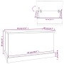 Contenitore Rovere Fumo 70x40x38 cm Legno Multistrato