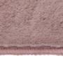 Tappeto in Pelliccia di Coniglio Finto 180x270 cm Rosa Anticato