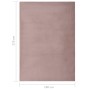 Tappeto in Pelliccia di Coniglio Finto 180x270 cm Rosa Anticato