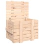 Contenitore Portaoggetti 58x40,5x42 cm Legno Massello di Pino