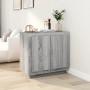 Credenza Grigio Sonoma 80x40x75 cm in Legno Multistrato