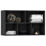 Libreria/Credenza Nera 50x25x80 cm in Legno Multistrato