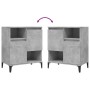 Credenza Grigio Cemento 60x35x70 cm in Legno Multistrato