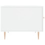 Tavolino da Salotto Bianco Lucido 50x50x40 cm Legno Multistrato