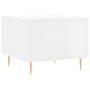 Tavolino da Salotto Bianco Lucido 50x50x40 cm Legno Multistrato