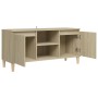 Mobile TV con Gambe in Legno Rovere Sonoma 103,5x30x50 cm