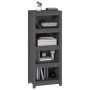 Libreria Grigia 50x35x125,5 cm in Legno Massello di Pino