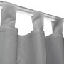 2 Pz Tende in Micro Raso con Passanti 140x245 cm Grigie