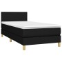 Letto a Molle con Materasso e LED Nero 80x200 cm in Tessuto