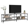 Mobile TV Grigio Sonoma 180x30x50cm Legno Multistrato e Metallo