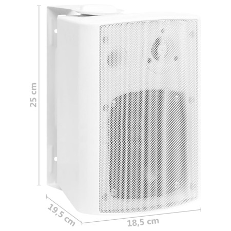 Altoparlanti Stereo da Parete 2pz Bianchi Interni Esterni 100 W