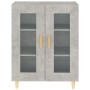 Credenza Grigio Cemento 69,5x34x90 cm in Legno Multistrato