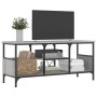 Mobile TV Grigio Sonoma 100x35x45 cm Legno Multistrato e Ferro