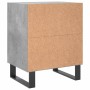 Comodini 2 pz Grigio Cemento 40x30x50 cm in Legno Multistrato