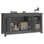 Mobile Porta TV Grigio 103x36,5x52 cm in Legno Massello di Pino