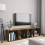 Libreria/Mobile TV Rovere Fumo 143x30x36cm in Legno Multistrato