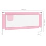 Sponda Letto di Sicurezza per Bambini Rosa 190x25 cm in Tessuto