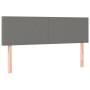 Letto a Molle Materasso e LED Grigio Scuro 140x200cm in Tessuto