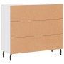 Credenza Bianca 90x34x80 cm in Legno Multistrato