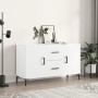 Credenza Bianca 100x36x60 cm in Legno Multistrato