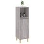 Armadietto Bagno Grigio Sonoma 30x30x100cm in Legno Multistrato