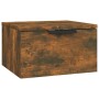 Comodini a Muro 2 pz Rovere Fumo 34x30x20 cm