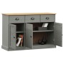 Credenza Cassetti VIGO 113x40x75 cm Legno Massello Pino Grigio